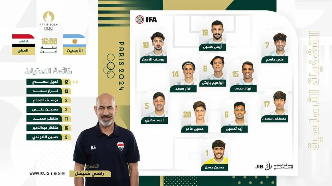 تشكيلة منتخب العراق الأولمبي