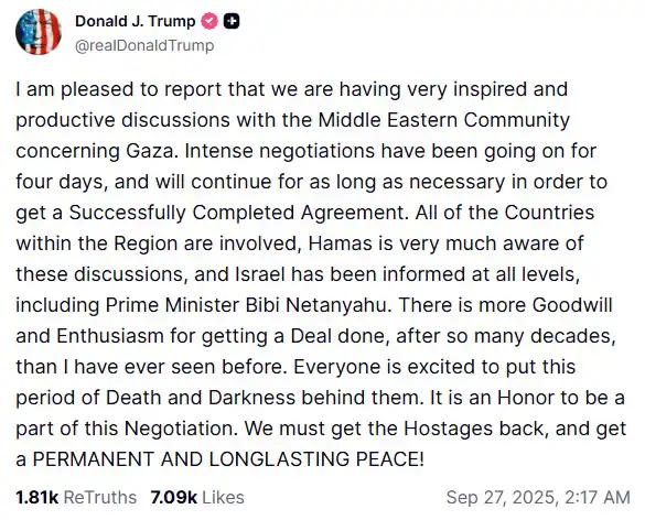 منشور دونالد ترامب