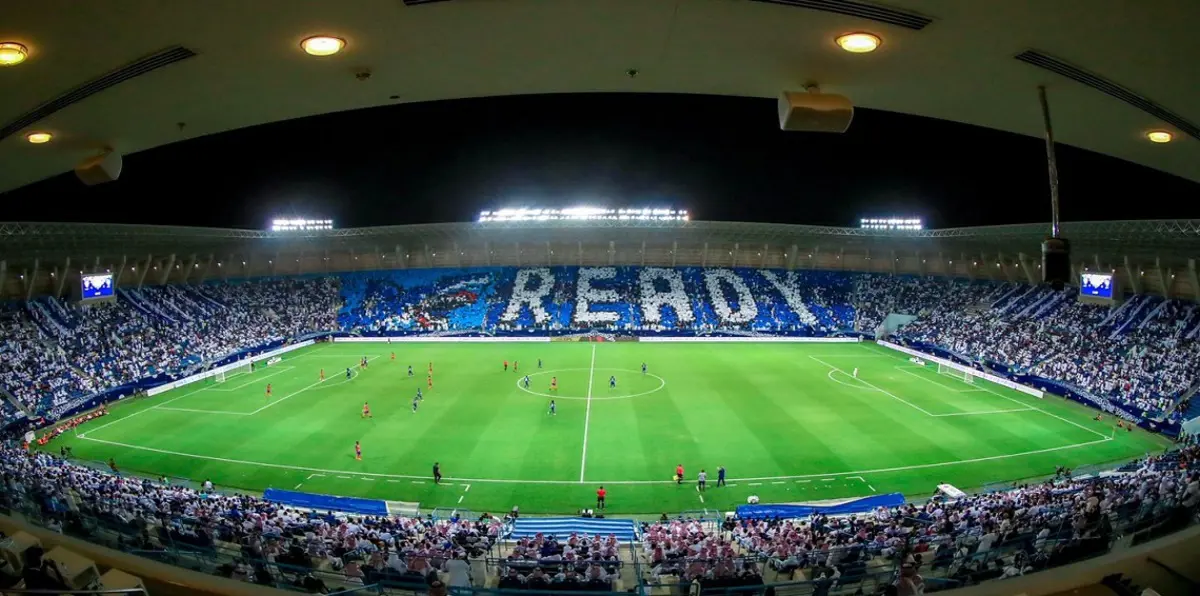 مباراة الهلال والفيحاء.. "تيفو" رائع لجماهير "الزعيم" (فيديو)