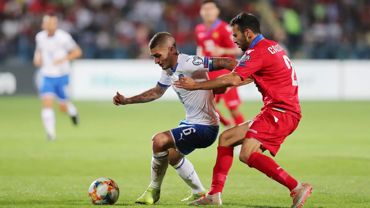 منتخب إيطاليا يقلب الطاولة على أرمينيا ويحقق العلامة الكاملة في التصفيات المؤهلة لكأس الأمم الأوروبية (فيديو)