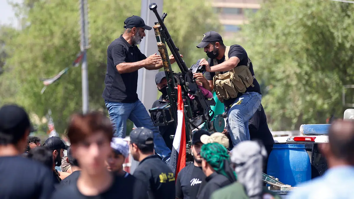 انتشار واسع لمسلحي تيار الصدر عشية تظاهرات مرتقبة