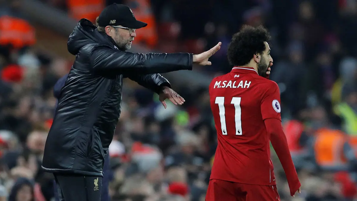 كلوب يكشف موقفه من صفقة رحيل محمد صلاح إلى يوفنتوس وقدوم ديبالا إلى ليفربول
