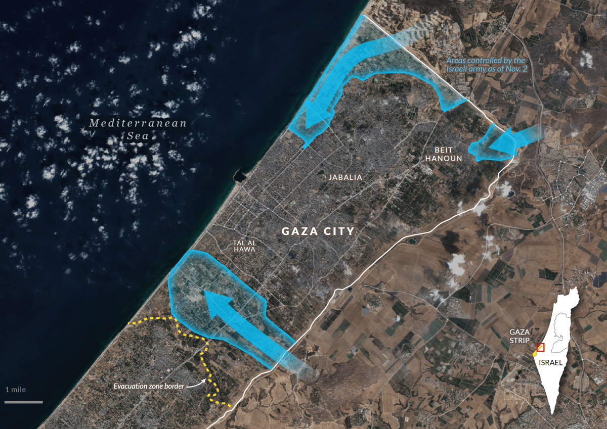 صور جوية تكشف استراتيجية إسرائيل في حربها البرية ضد حماس
