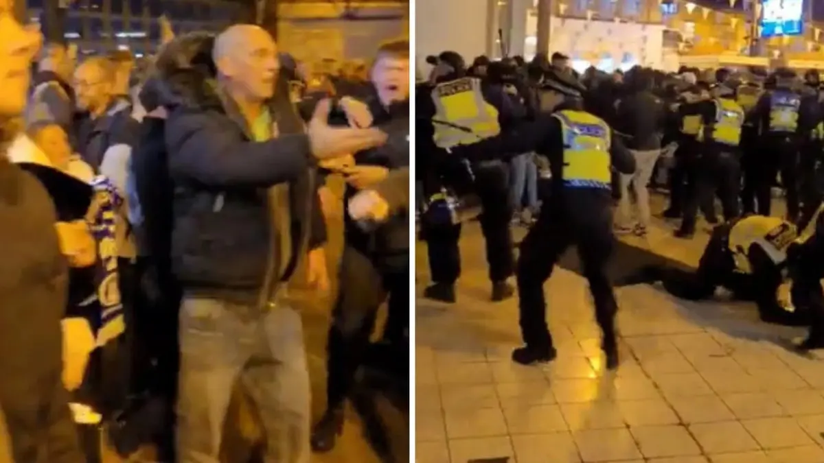 اشتباكات بين المشجعين والشرطة قبل مباراة برايتون وأياكس (فيديو)
