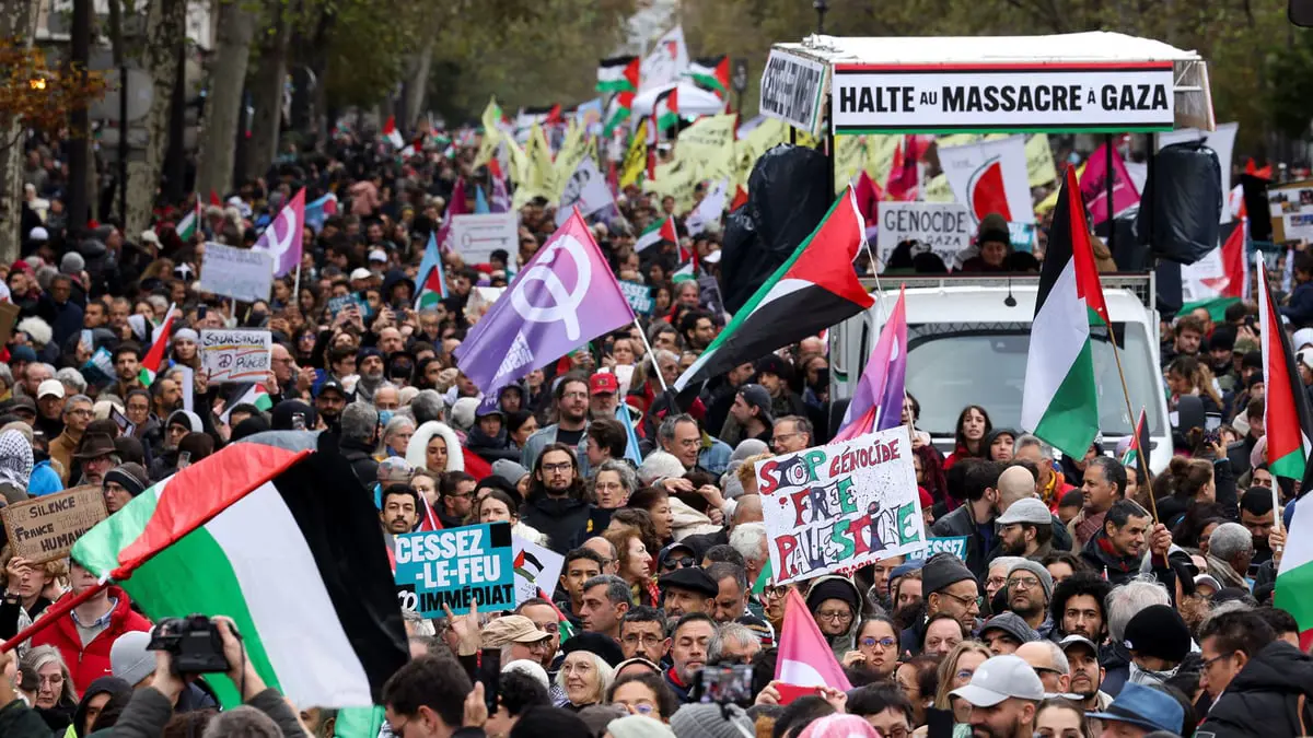 مسيرات حاشدة في عواصم أوروبية للمطالبة بوقف إطلاق النار في غزة