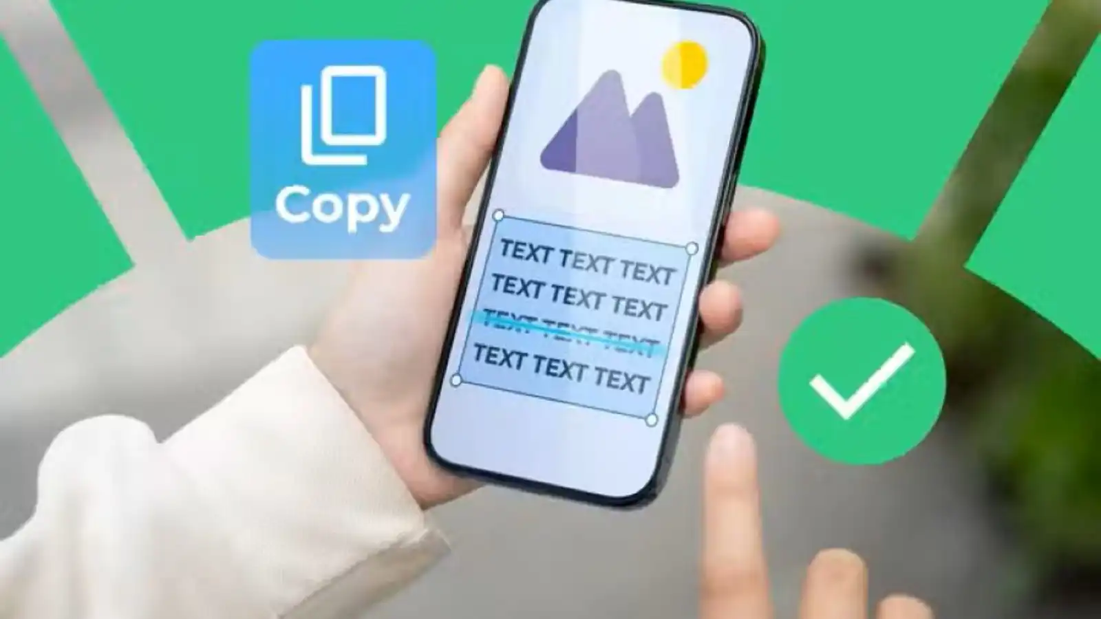 نسخ نص على شاشة هاتف أندرويد