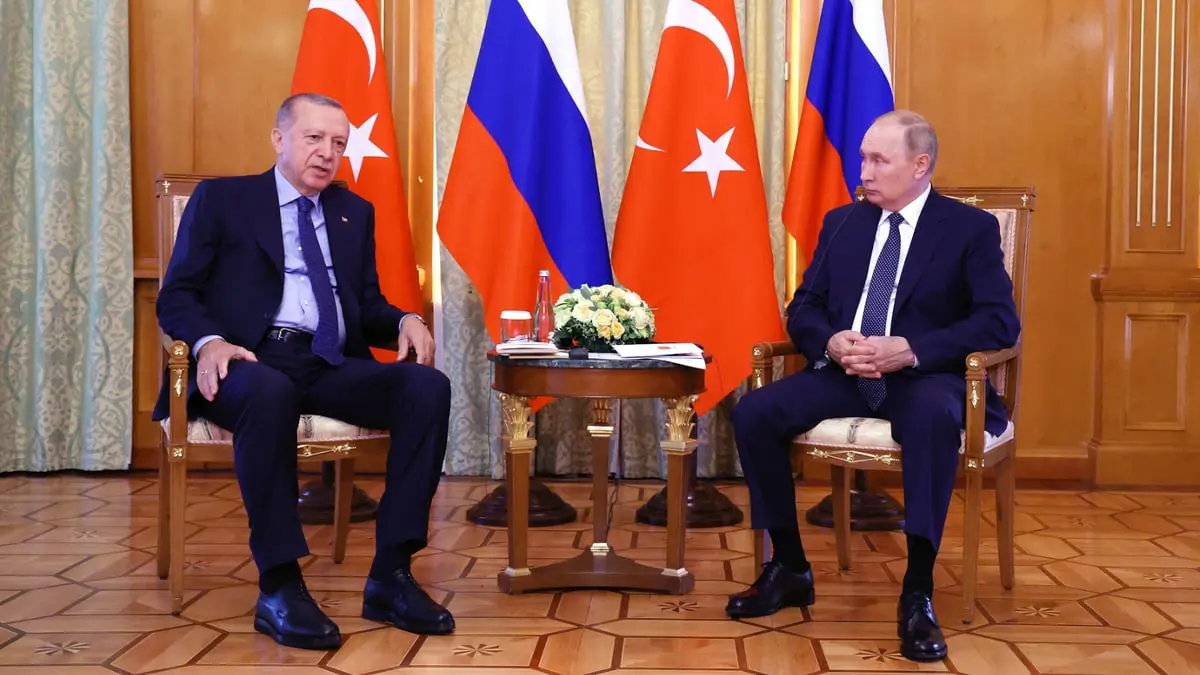 بوتين يُبلغ أردوغان قلقه من "تدهور كارثي" في غزة