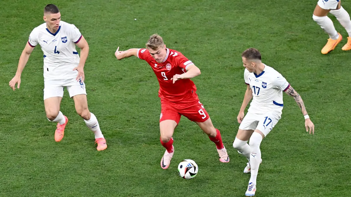 ملخص وأبرز لقطات مباراة صربيا والدنمارك في "يورو 2024"