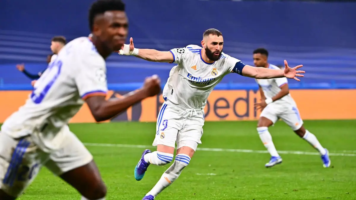 بنزيما يقود ريال مدريد لتأهل درامي لدور الـ8 بدوري أبطال أوروبا أمام باريس سان جيرمان