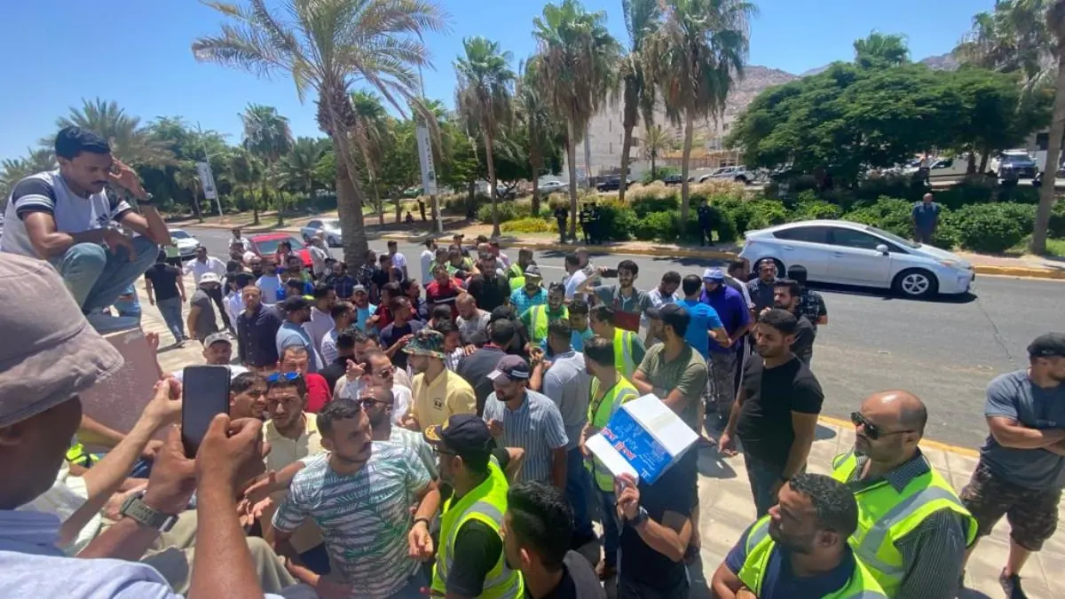 الأردن.. احتجاجات لموظفي موانئ العقبة للمطالبة بتحسين شروط السلامة