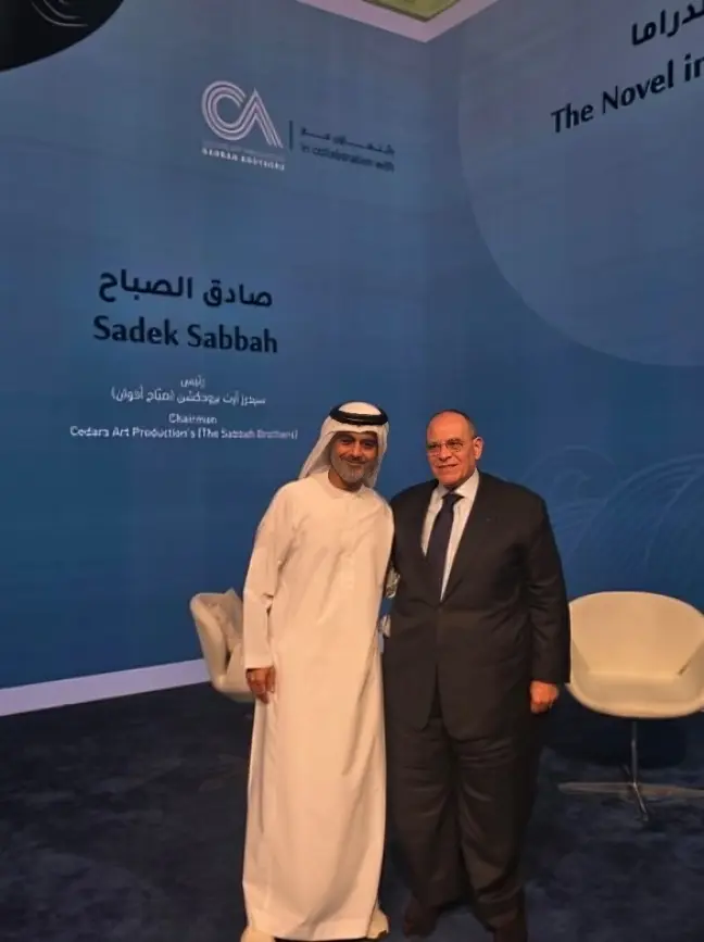 صادق الصباح مع الإعلامي الإماراتي عامر بن جساس