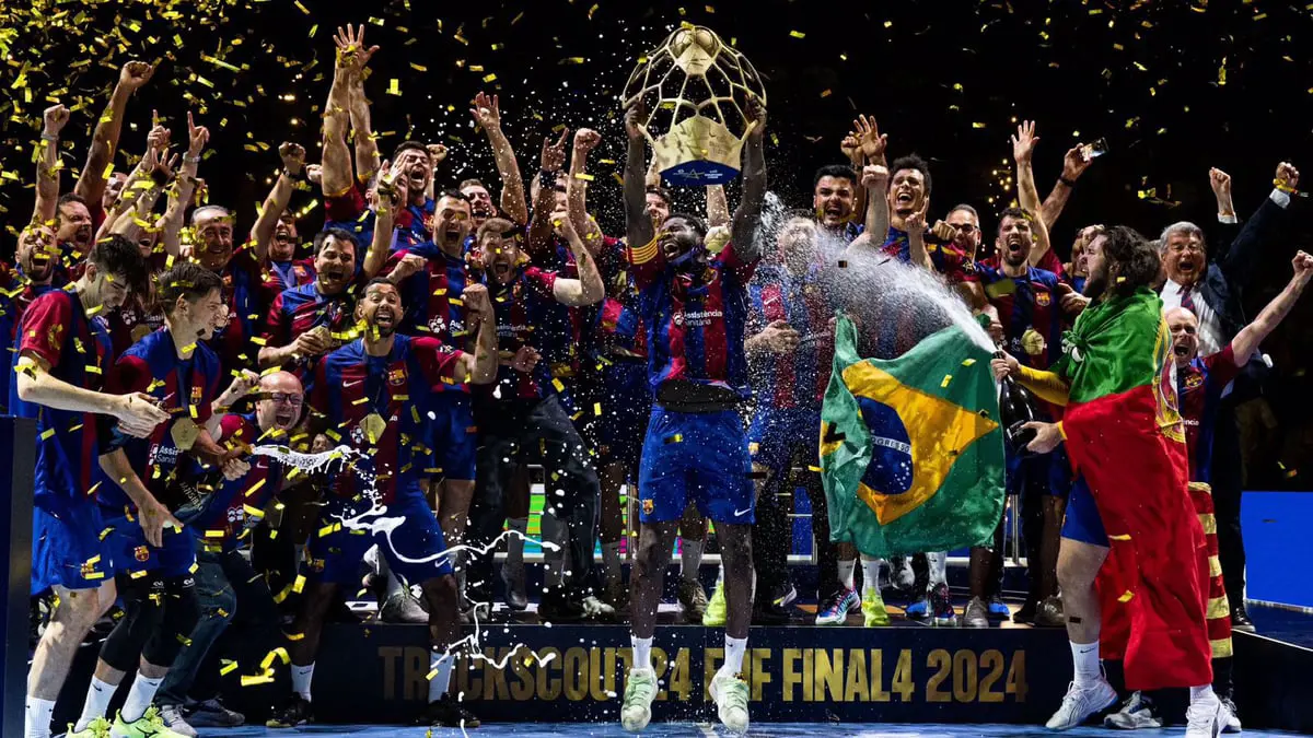 برشلونة الإسباني يتوج بدوري أبطال أوروبا لكرة اليد (صور)