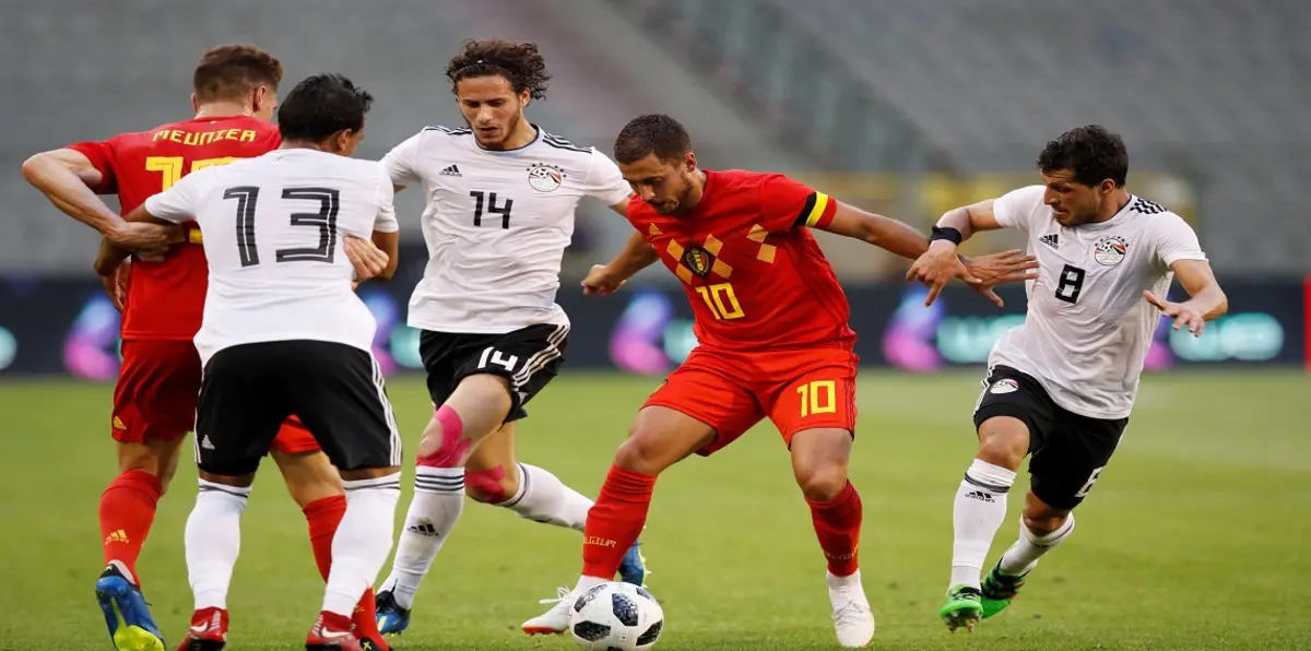 بلجيكا تهزم منتخب مصر بثلاثية في آخر تجربة قبل كأس العالم (فيديو)