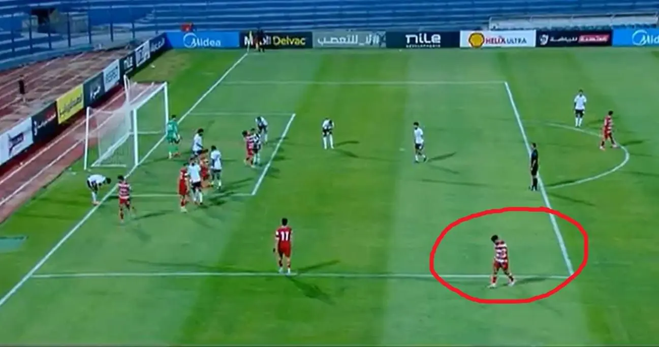 لحظة سقوط ماجد هاني لاعب بلدية المحلة