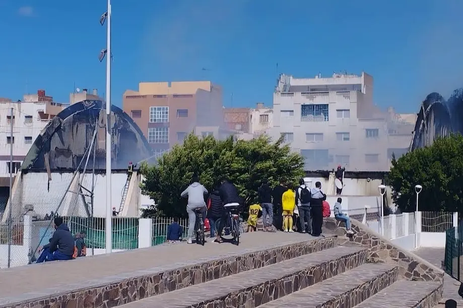 مشهد من الحريق