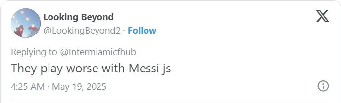 تعليق الجماهير حول أداء ميسي