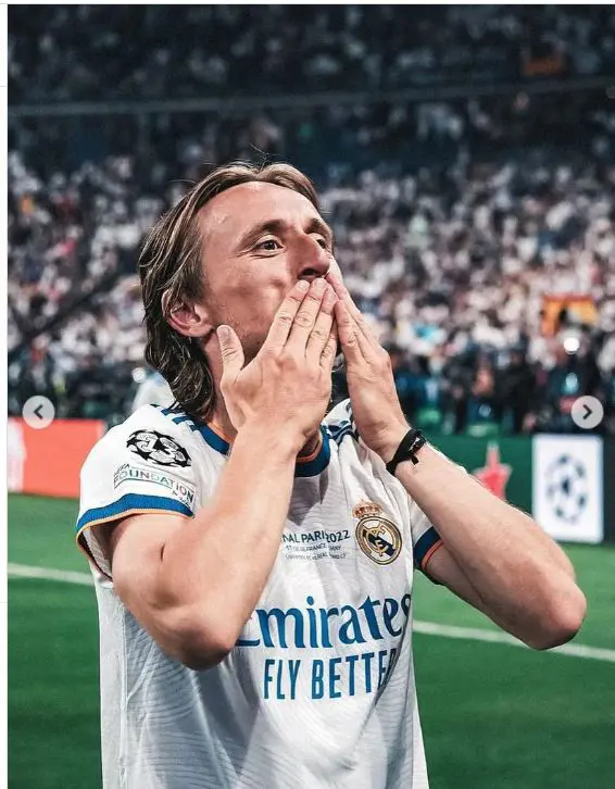 رسالة لوكا مودريتش نجم ريال مدريد