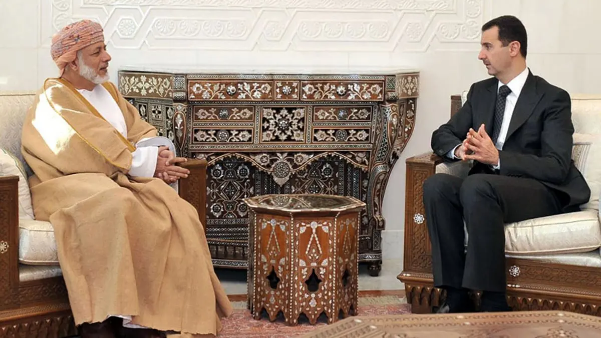 الأسد يستقبل بن علوي في دمشق