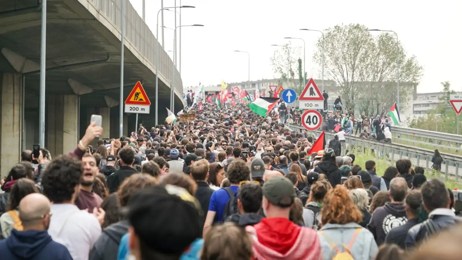 احتجاجات في ميلان ضد اعتراض إسرائيل إسطول الصمود