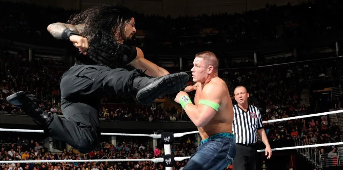 جون سينا يضرب موعدًا مع رومان رينز.. وبروك ليسنر يبعث برسالة لغريمه في wwe (فيديو)