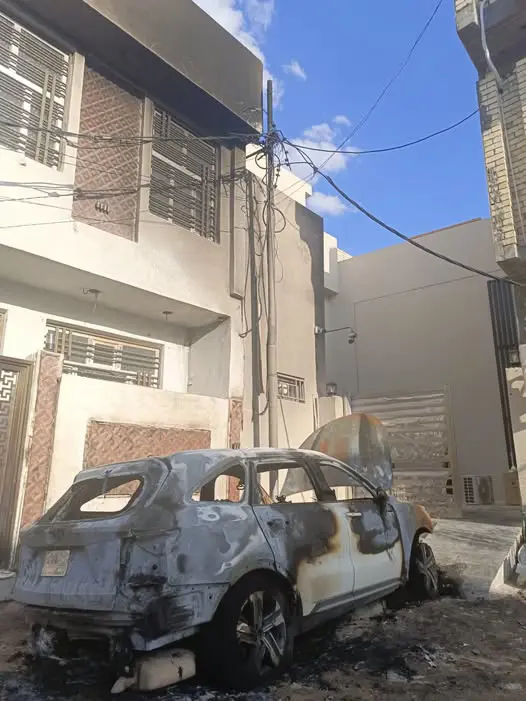 السيارة المحترقة