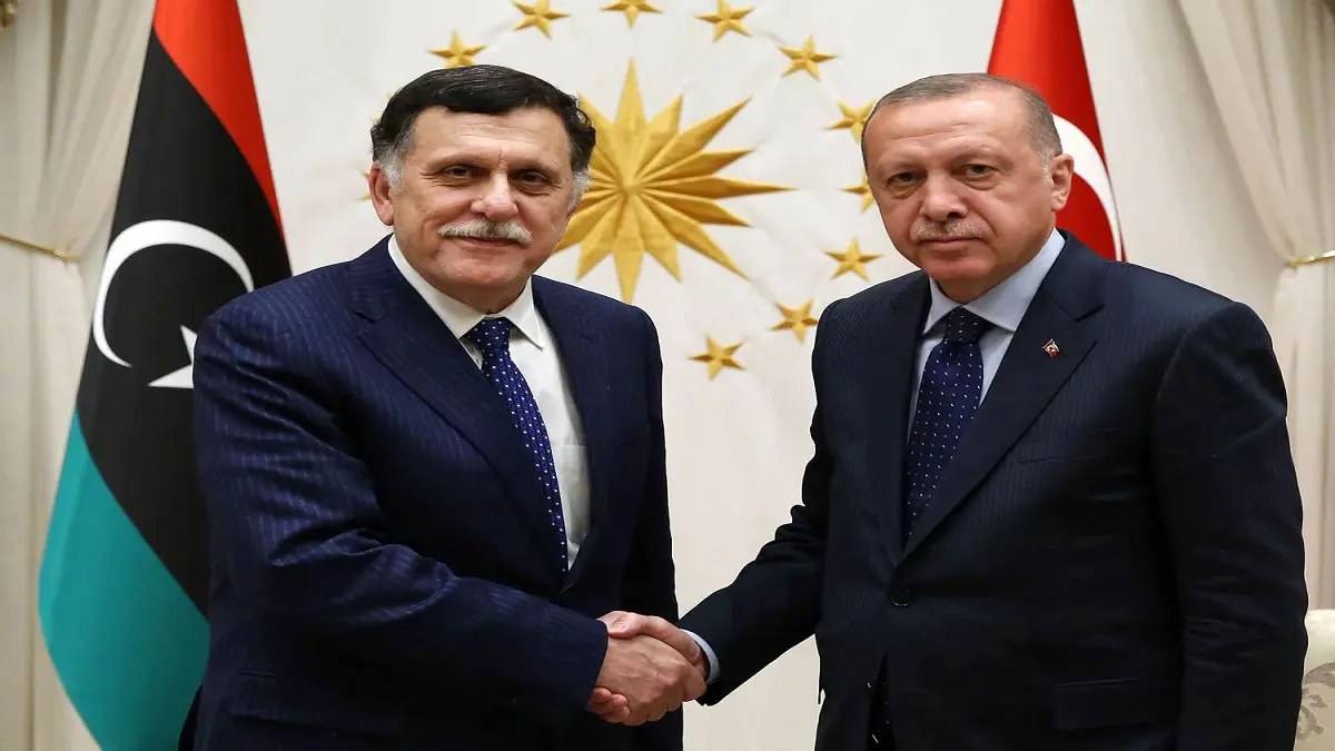 بعيدًا عن العدسات.. أردوغان يستقبل رئيس حكومة الوفاق الليبية