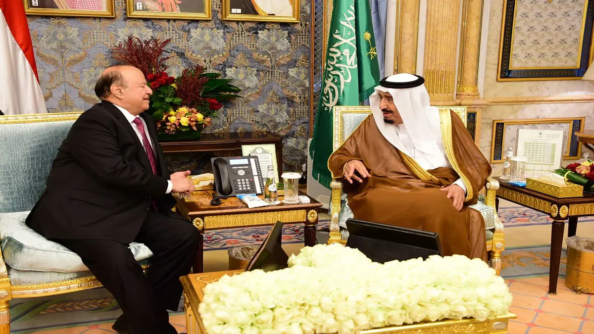 الملك سلمان يلتقي الرئيس اليمني عبدربه منصور هادي