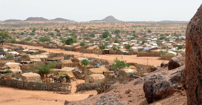 مخيم فرشانة للاجئين السودانيين، في دارفور