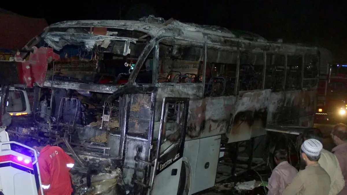 9 قتلى إثر هجوم على حافلة شمال باكستان