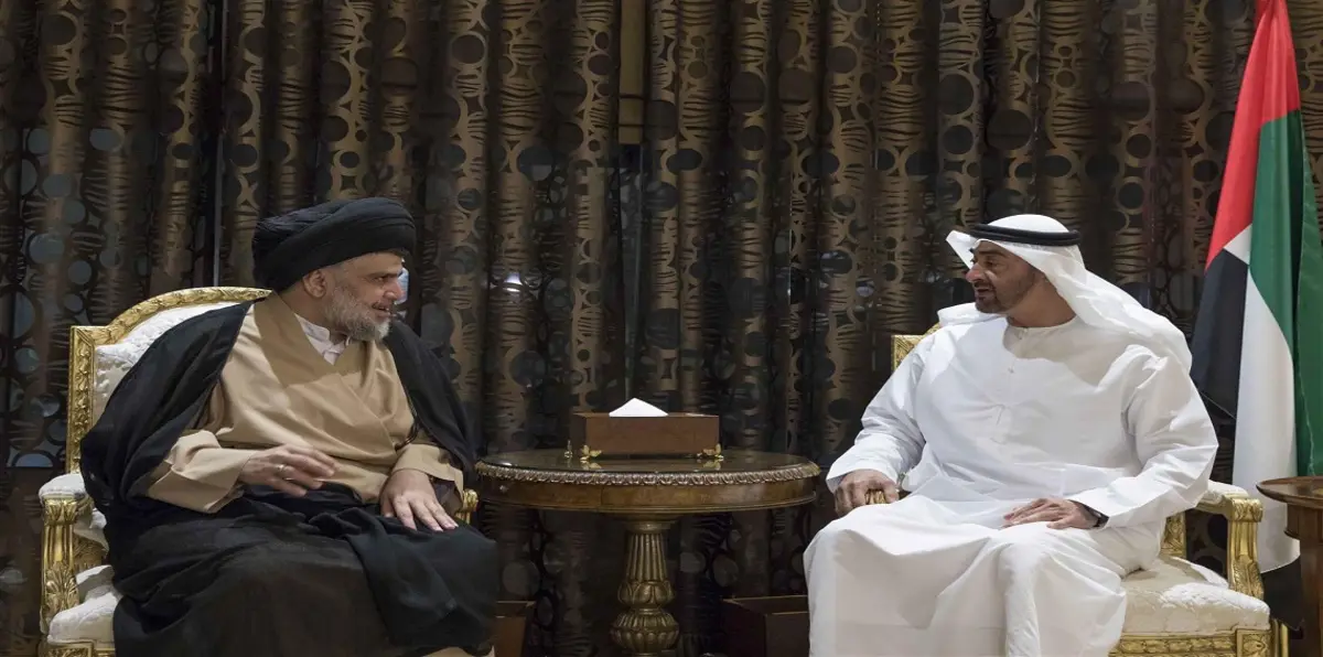 بالصور والفيديو.. محمد بن زايد يلتقي الصدر  في أبوظبي