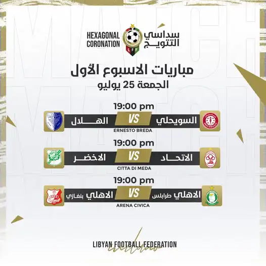 مواعيد مباريات الجولة الأولى لسداسي التتويج