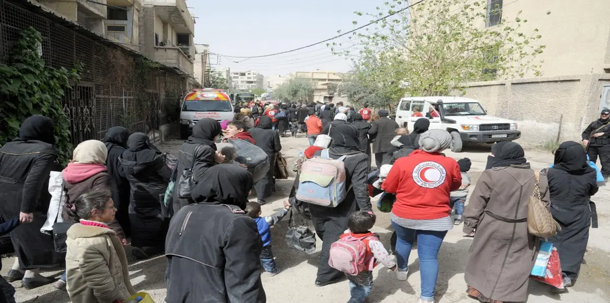 اتفاق على أول عملية إجلاء للمدنيين من "دوما" السورية‎