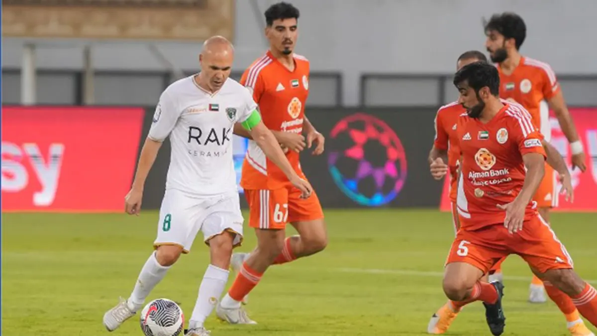 دوري أدنوك: إنييستا يسجل في تعادل الإمارات مع عجمان 4-4 (فيديو)