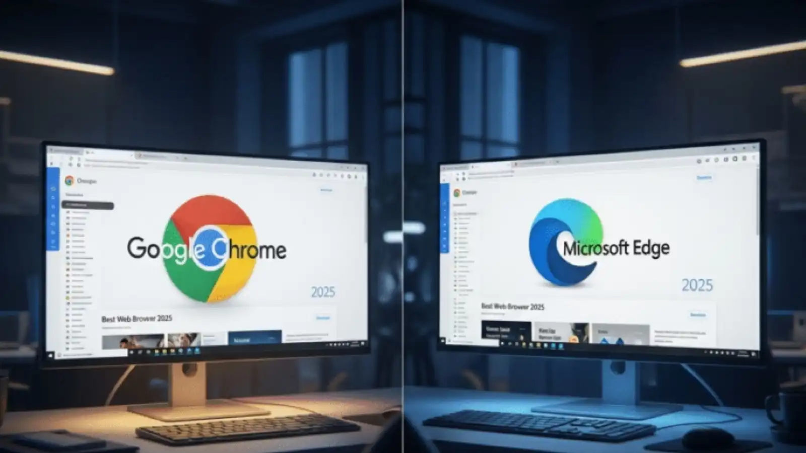 شعارا متصفحي إيدج وكروم