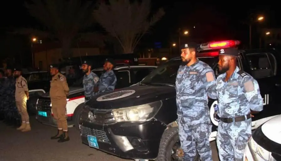 الأمن الليبي خلال تسلم المصرف