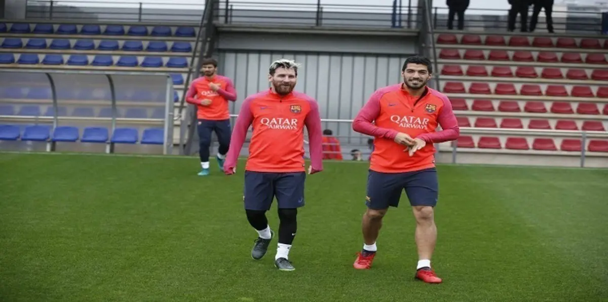 ميسي ينضم لتدريبات برشلونة بعد الغياب عن لقاء مالاغا