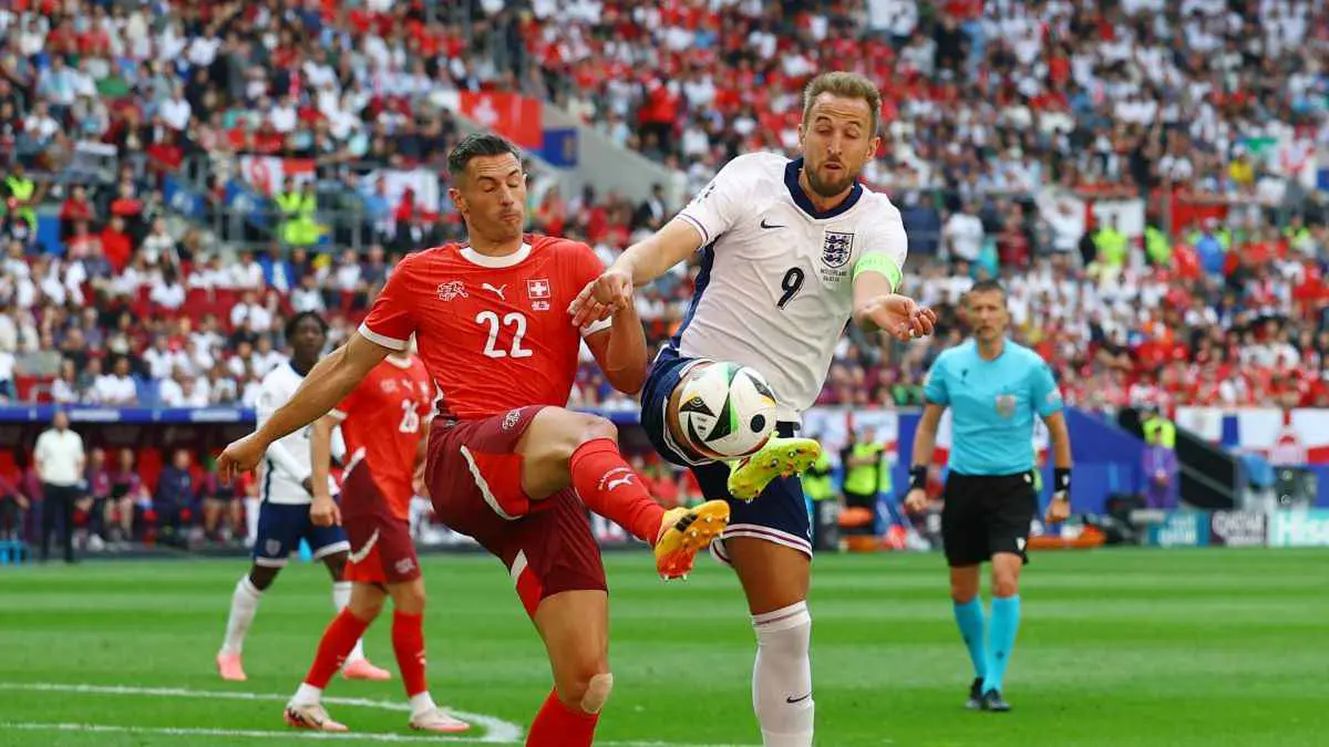 ملخص وأهداف ورجل مباراة إنجلترا وسويسرا في ربع نهائي كأس أوروبا