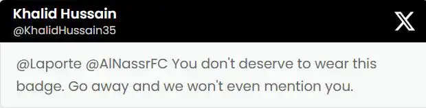 تعليق مشجعي النصر على رحيل لابورت