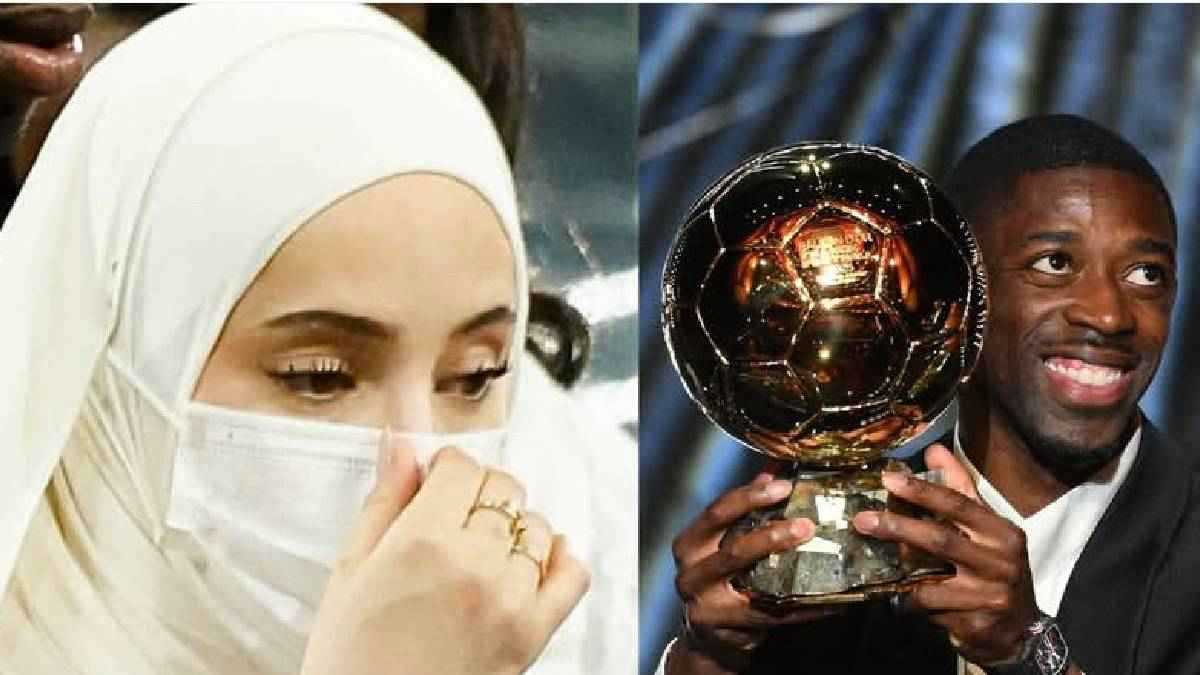 الحمد لله.. أول رد فعل من زوجة عثمان ديمبلي بعد فوزه بالكرة الذهبية (صور) 