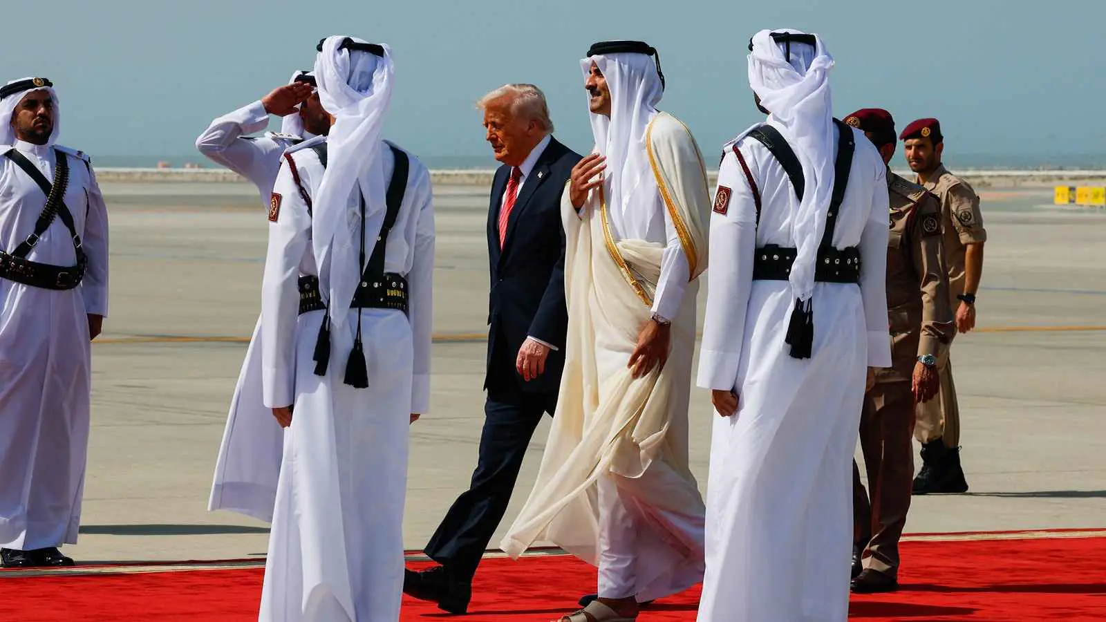 ترامب يصل قطر ثاني محطة في جولته الخليجية (فيديو)