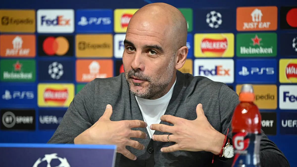 غوارديولا يؤكد جاهزية ووكر وغياب ستونز عن مباراة مانشستر سيتي ضد ريال مدريد