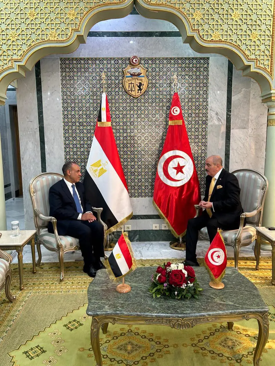 جانب من لقاء وزيري خارجية مصر وتونس
