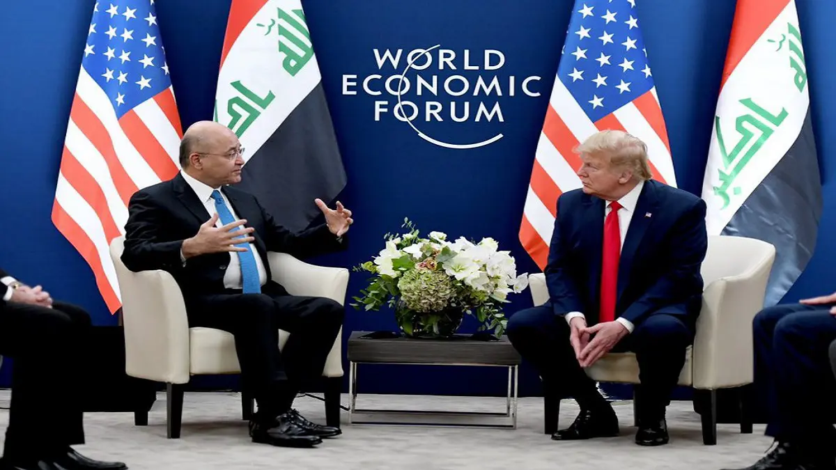 متجاهلا تهديد الميليشيات.. الرئيس العراقي يلتقي ترامب في "دافوس"