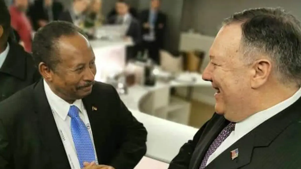بومبيو يبحث مع حمدوك الإطار القانوني لرفع السودان من "لائحة الإرهاب"