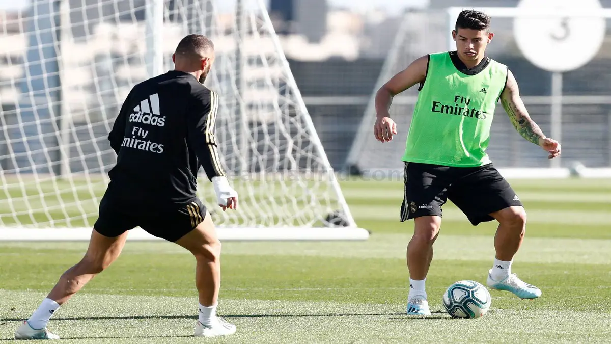 هازارد وجيمس رودريغيز يعودان للتدريبات الجماعية لريال مدريد