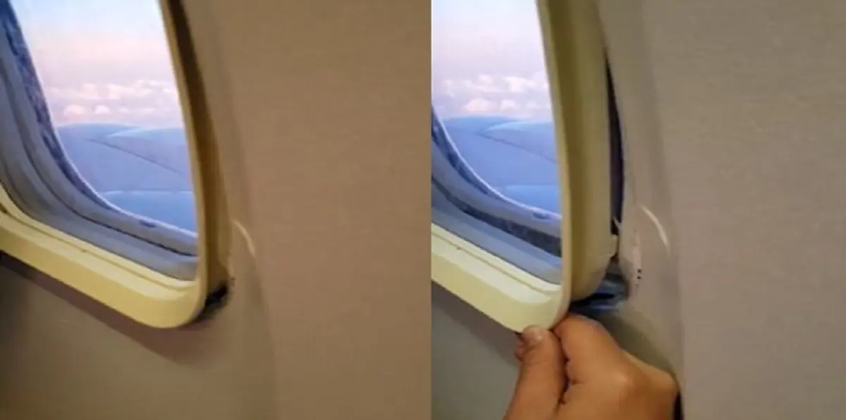 مسافر يكتشف أمرًا مرعبًا في نافذة طائرة خلال تحليقها في الجو