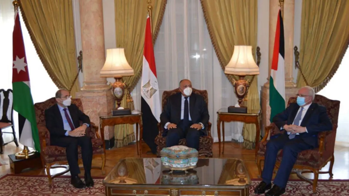 وزراء خارجية مصر والأردن وفلسطين يبحثون في القاهرة تطورات القضية الفلسطينية