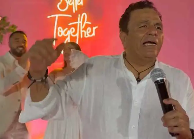 محمد فؤاد في حفل خطوبة ابنته 