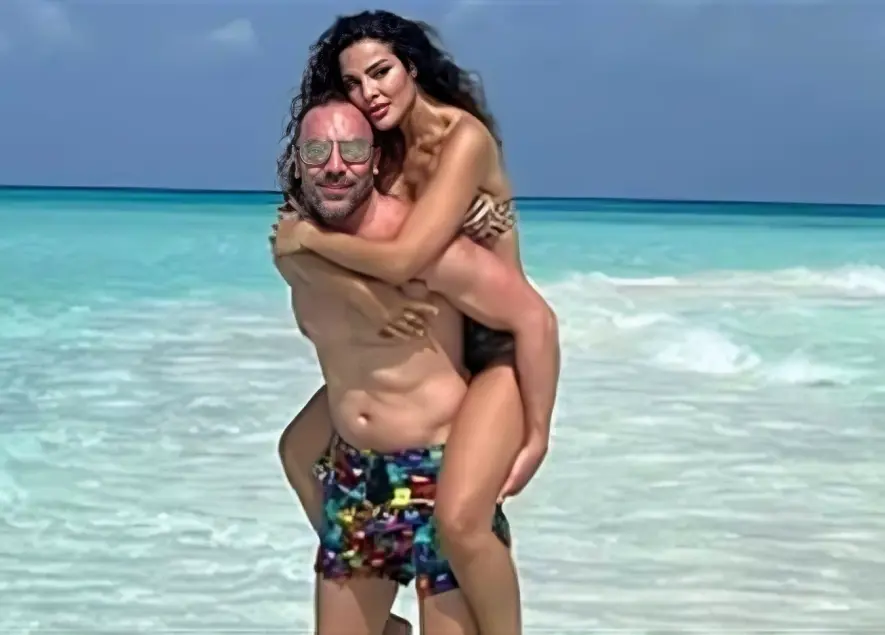 نادين نسيب نجيم مع خطيبها ناريك ناربيكيان