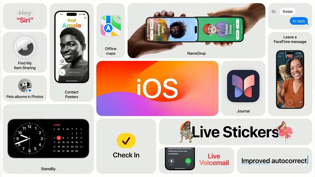 أبل تزيح الستار عن نظامها الجديد iOS 17 لهواتف آيفون